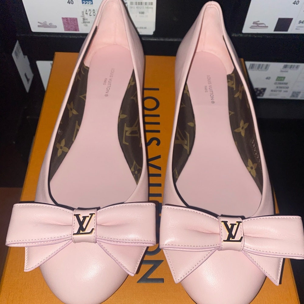 Louis Vuitton Pink Flats with Bow